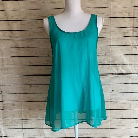 Everly Silky Sheer Blouse Size Medium - Picture 1 of 5